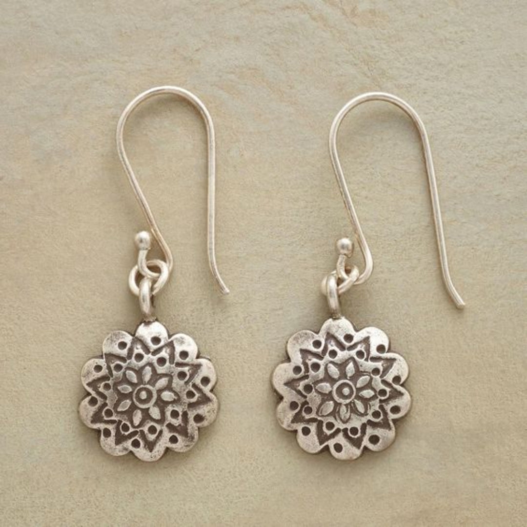 Aretes Vintage Mandala en Plata