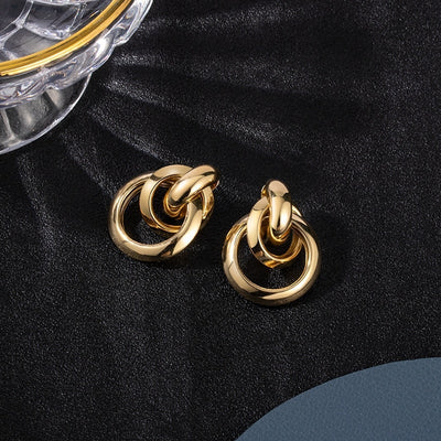 Aretes de Lujo Dorados