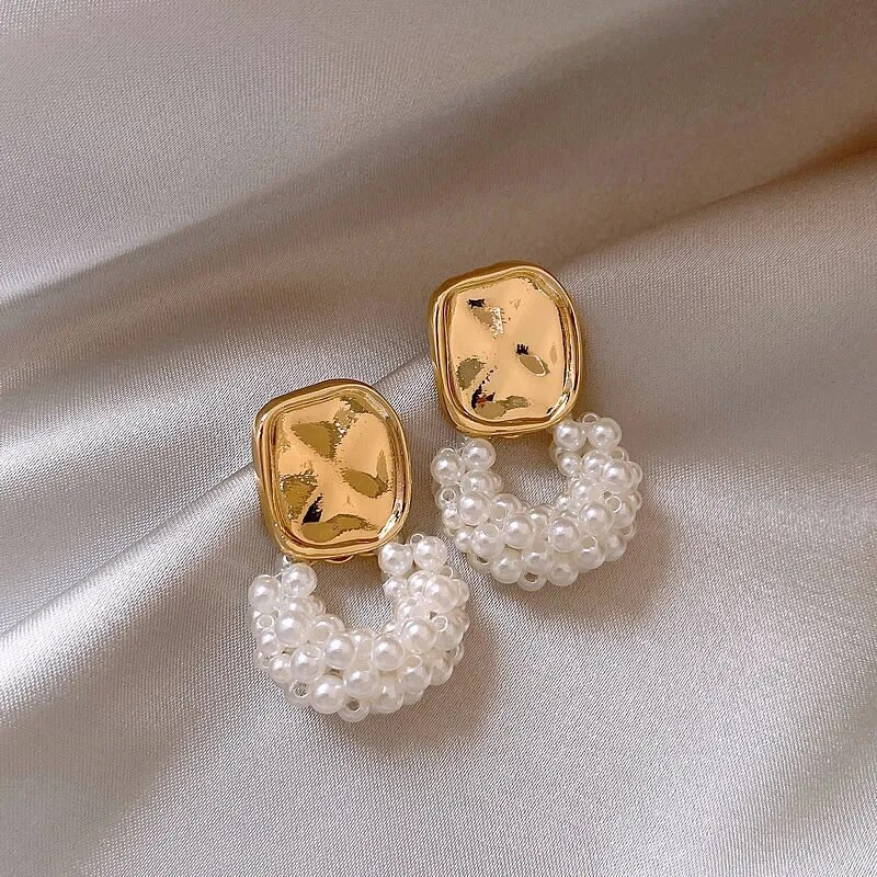 Aretes con Perlas en Oro