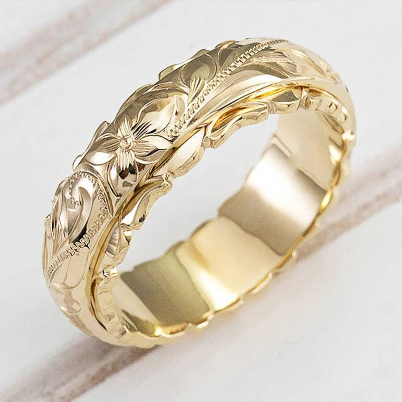 Anillo Flor de Oro Vintage