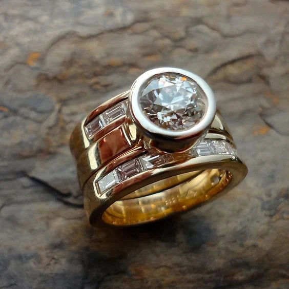 Anillo Multicapa Cristalino Vintage